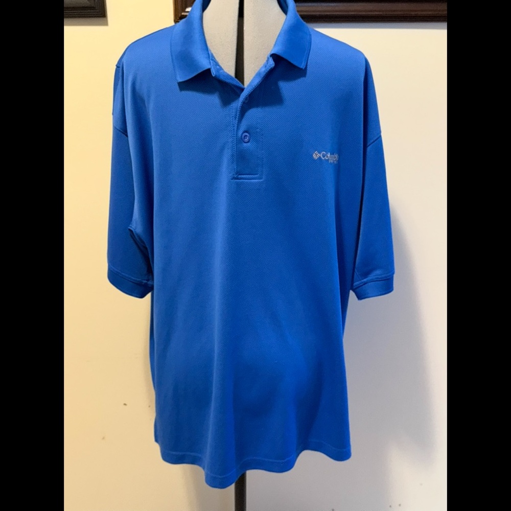 Columbia PFG Blue Performance Polo